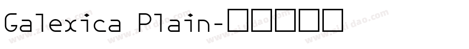 Galexica Plain字体转换